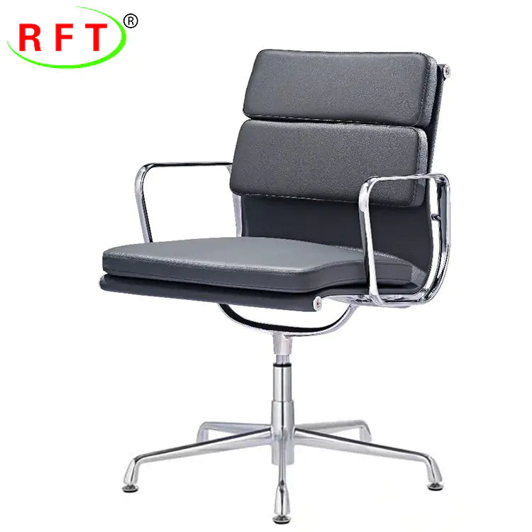 Ergonomic , Soft Upholstered Office Chair with Aluminum Frame