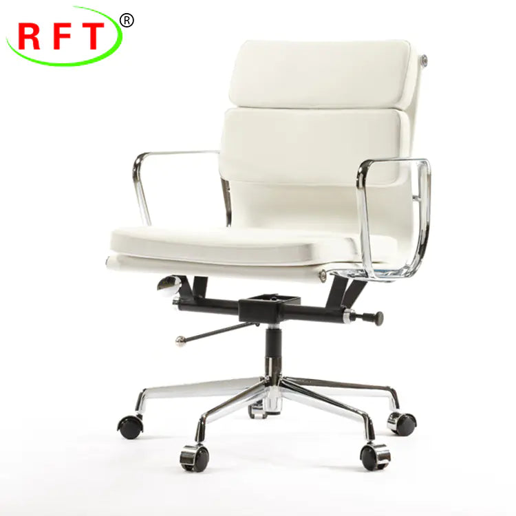 Ergonomic , Soft Upholstered Office Chair with Aluminum Frame